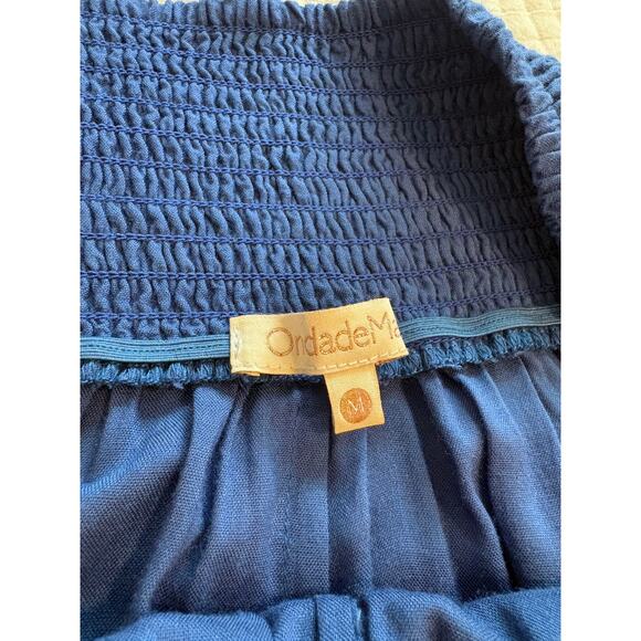 OndadeMar Embellished Waist Blue Palazzo Pant Size Medium - Picture 4 of 4